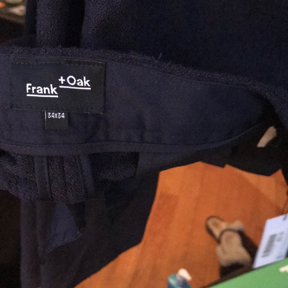 Frank & Oak textured trousers navy 34/34 - Picture 7 of 8